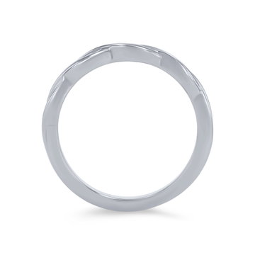 Artcarved Twist Wedding Band In White Gold 14K