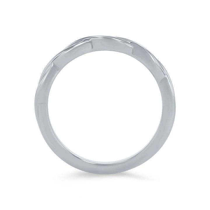 Artcarved Twist Wedding Band In White Gold 14K