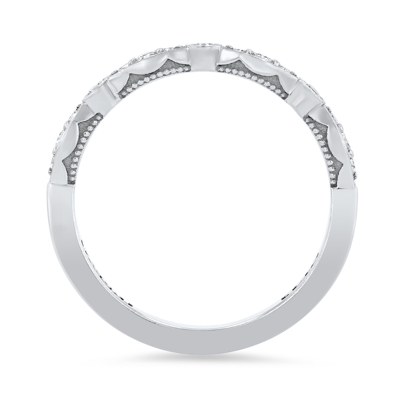 Tacori Sculpted Crescent Halfway Wedding Band 2