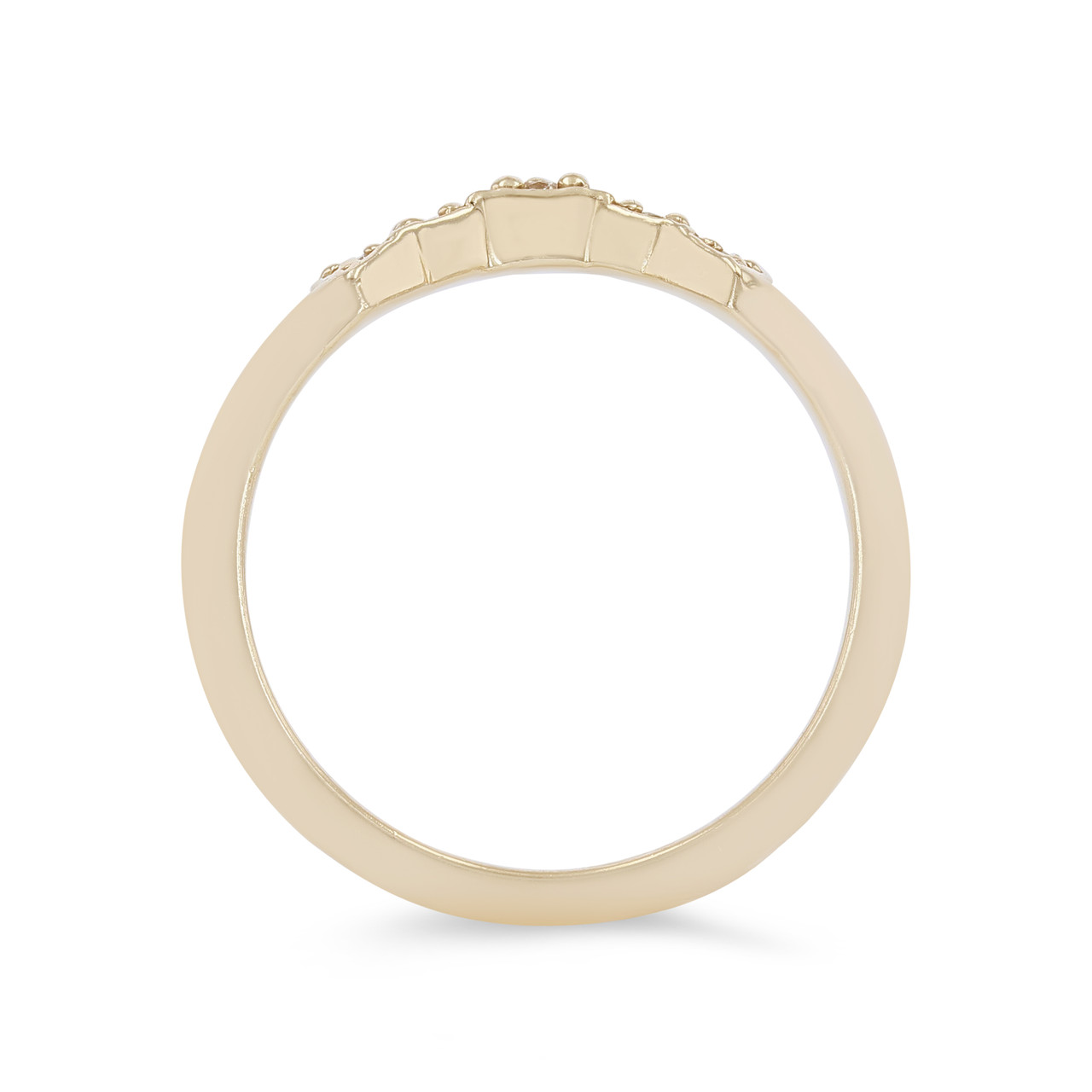 Contour Geometric Wedding Band