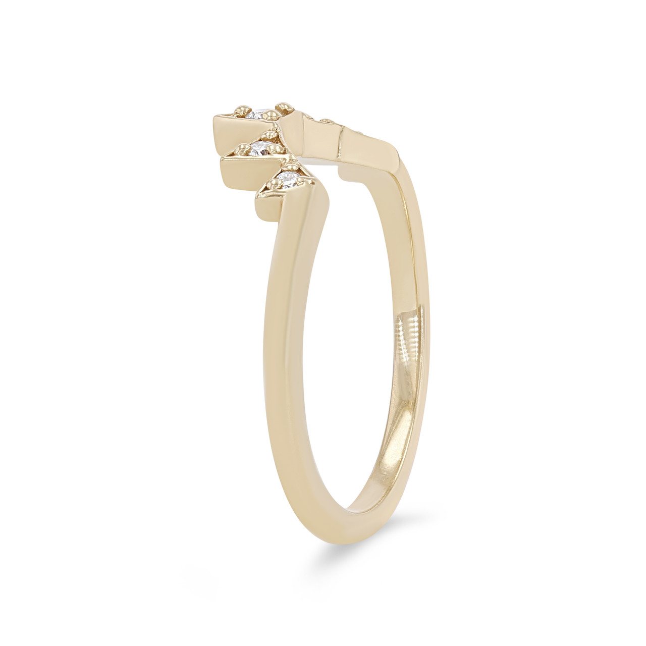 Contour Geometric Wedding Band