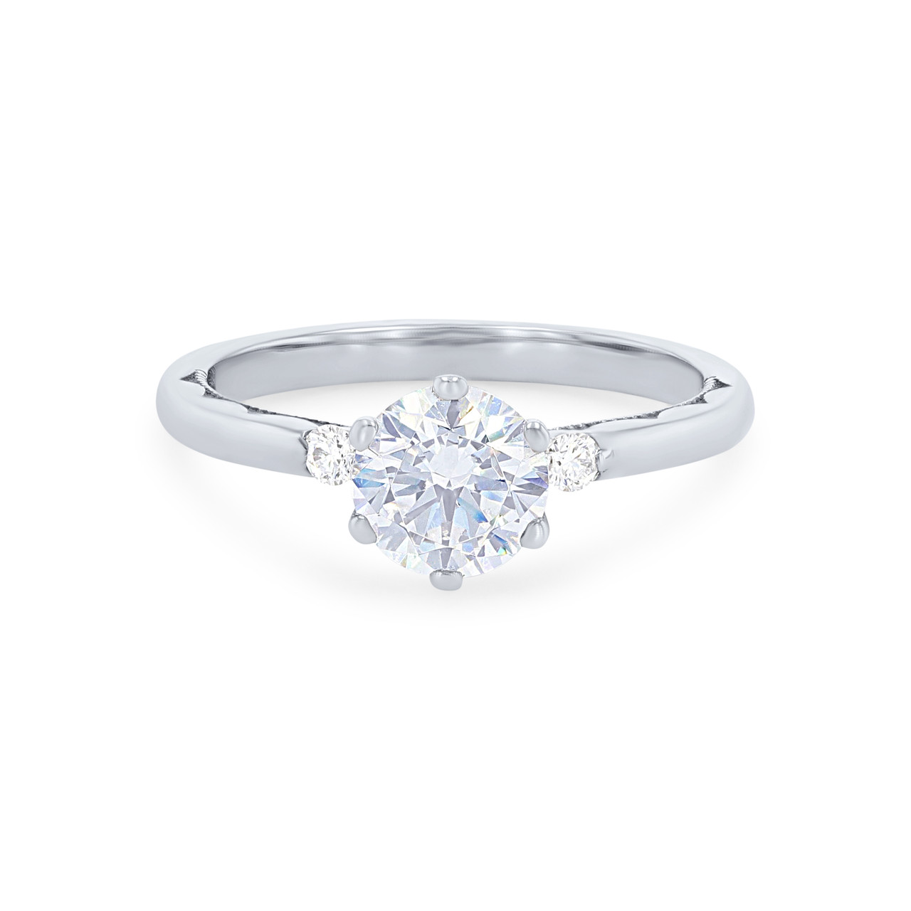 Tacori Sculpted Crescent Side Stone Engagement Setting