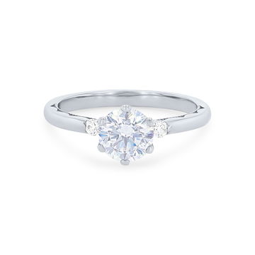 Tacori Sculpted Crescent Side Stone Engagement Setting In Platinum