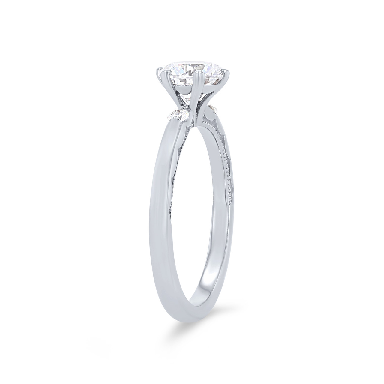 Tacori Sculpted Crescent Side Stone Engagement Setting