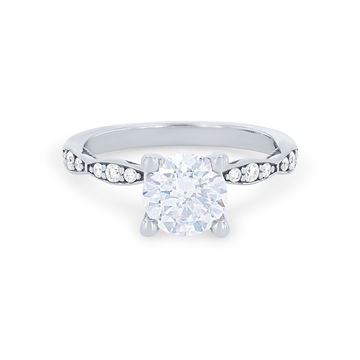 Tacori Sculpted Crescent Engagement Setting In Platinum