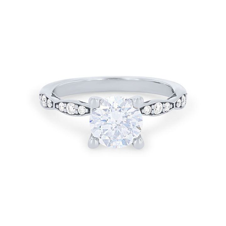 Tacori Sculpted Crescent Engagement Setting In Platinum