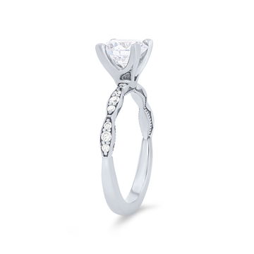 Tacori Sculpted Crescent Engagement Setting In Platinum