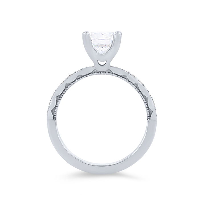 Tacori Sculpted Crescent Engagement Setting In Platinum