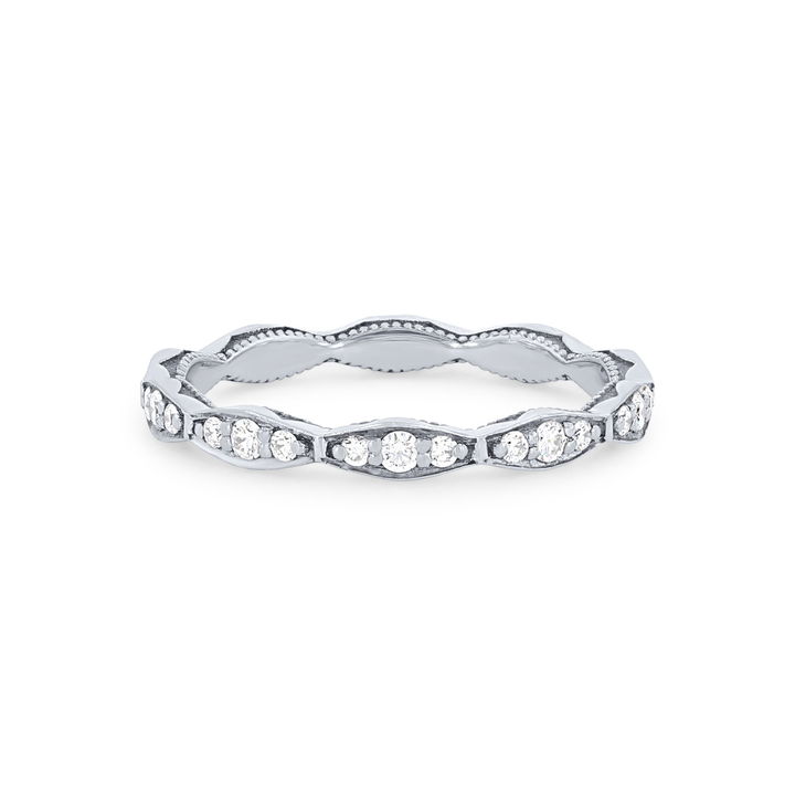 White Gold 18K Tacori Sculpted Crescent Eternity Band