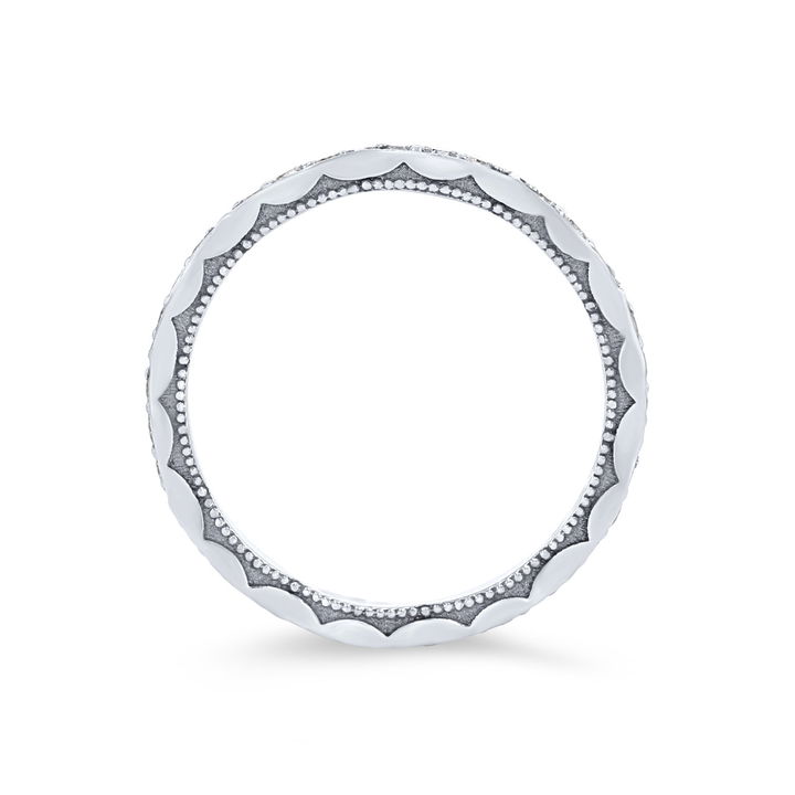 White Gold 18K Tacori Sculpted Crescent Eternity Band