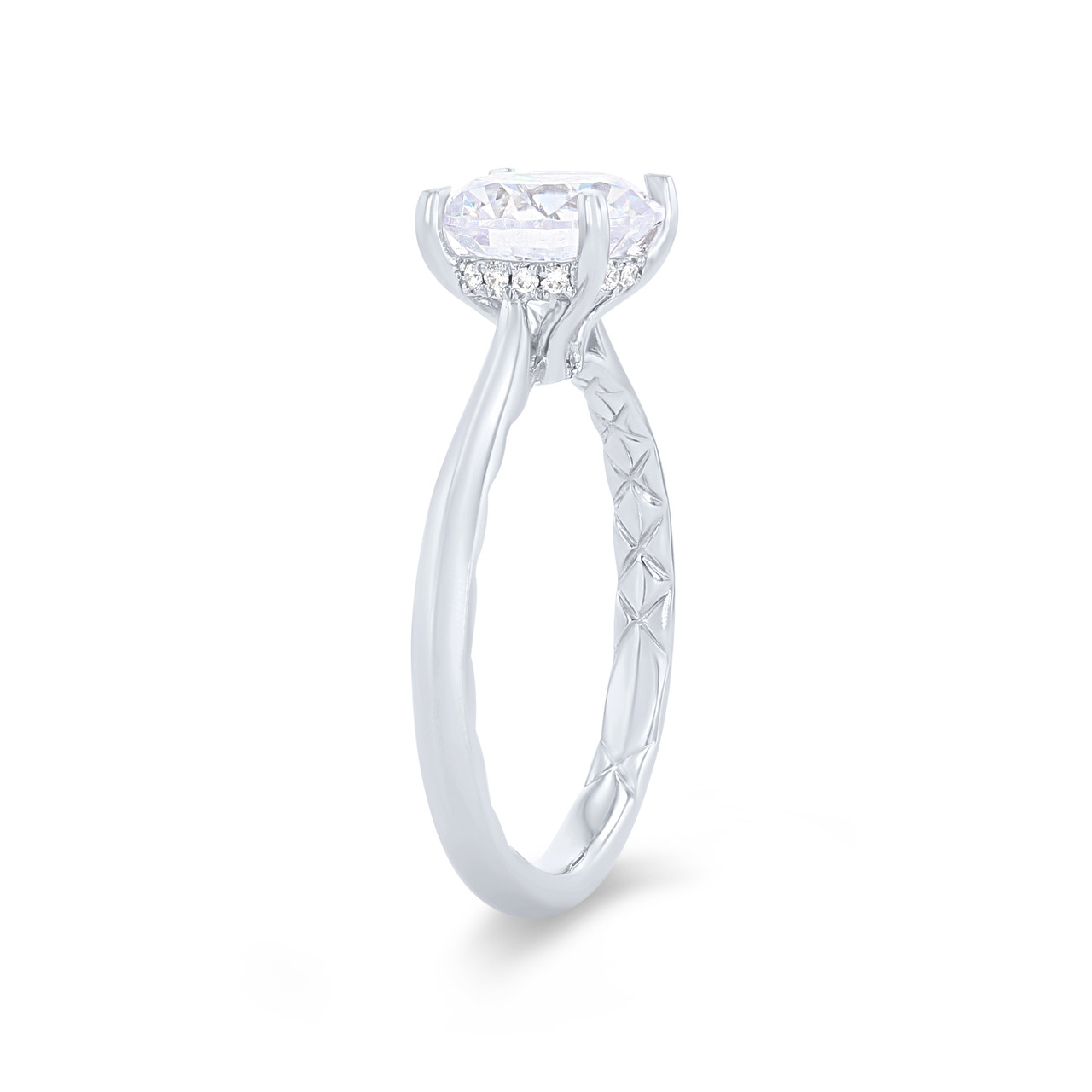 A. Jaffe Hidden Halo Tapered Engagement Setting 1