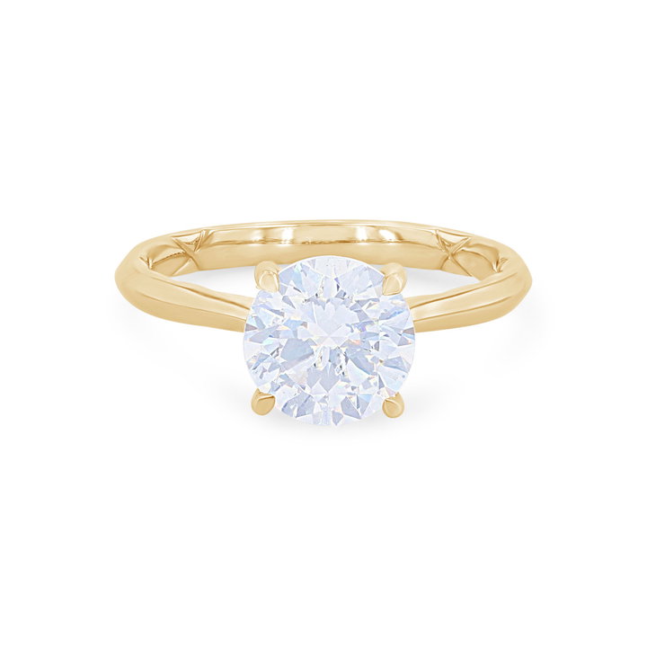 A. Jaffe Hidden Halo Tapered Engagement Setting In Yellow Gold 14K