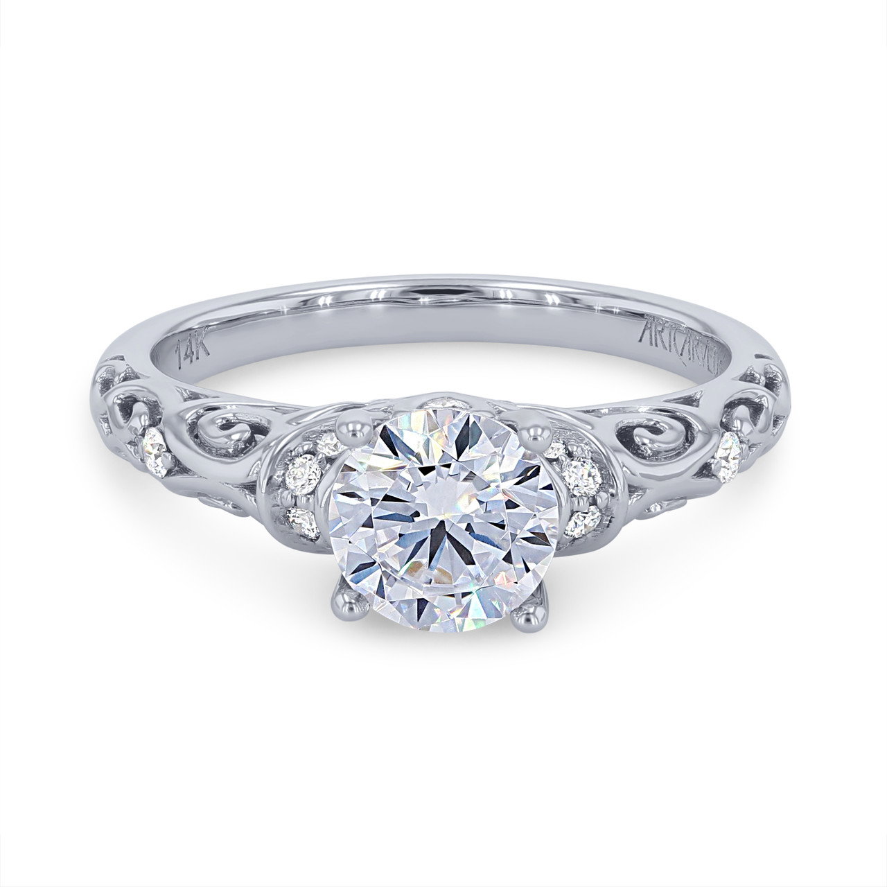 Artcarved Cathedral Filigree Engagement Setting