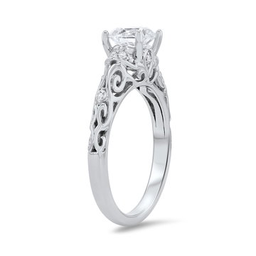 Artcarved Cathedral Filigree Engagement Setting In Platinum
