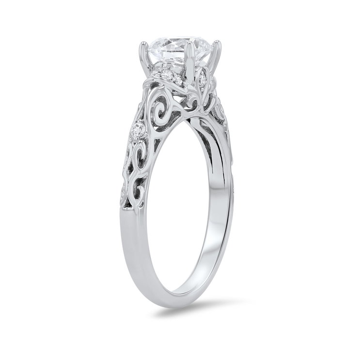 Artcarved Cathedral Filigree Engagement Setting In Platinum