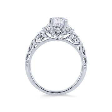 Artcarved Cathedral Filigree Engagement Setting In Platinum