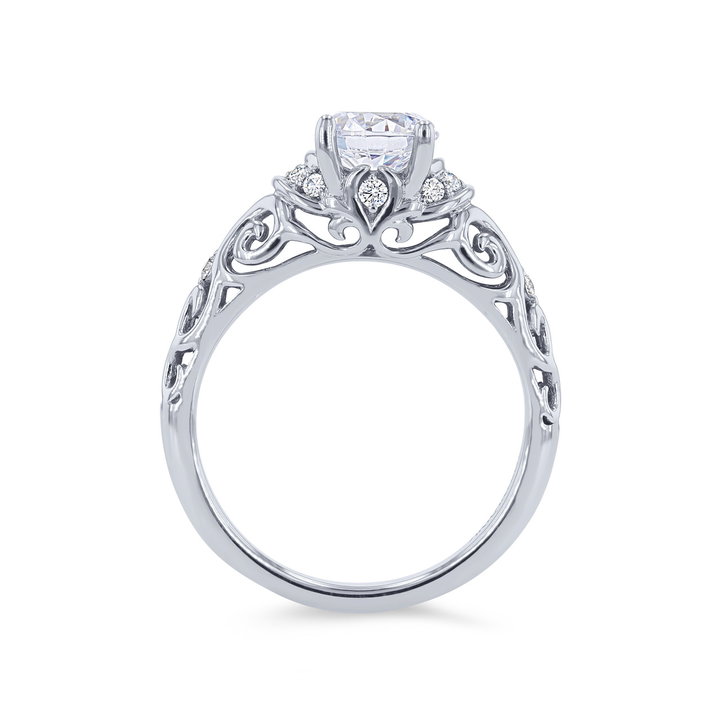 Artcarved Cathedral Filigree Engagement Setting In Platinum