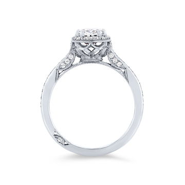 Tacori Dantela Oval Halo Engagement Setting In Platinum