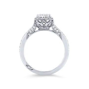 Tacori Dantela Oval Halo Engagement Setting In Platinum