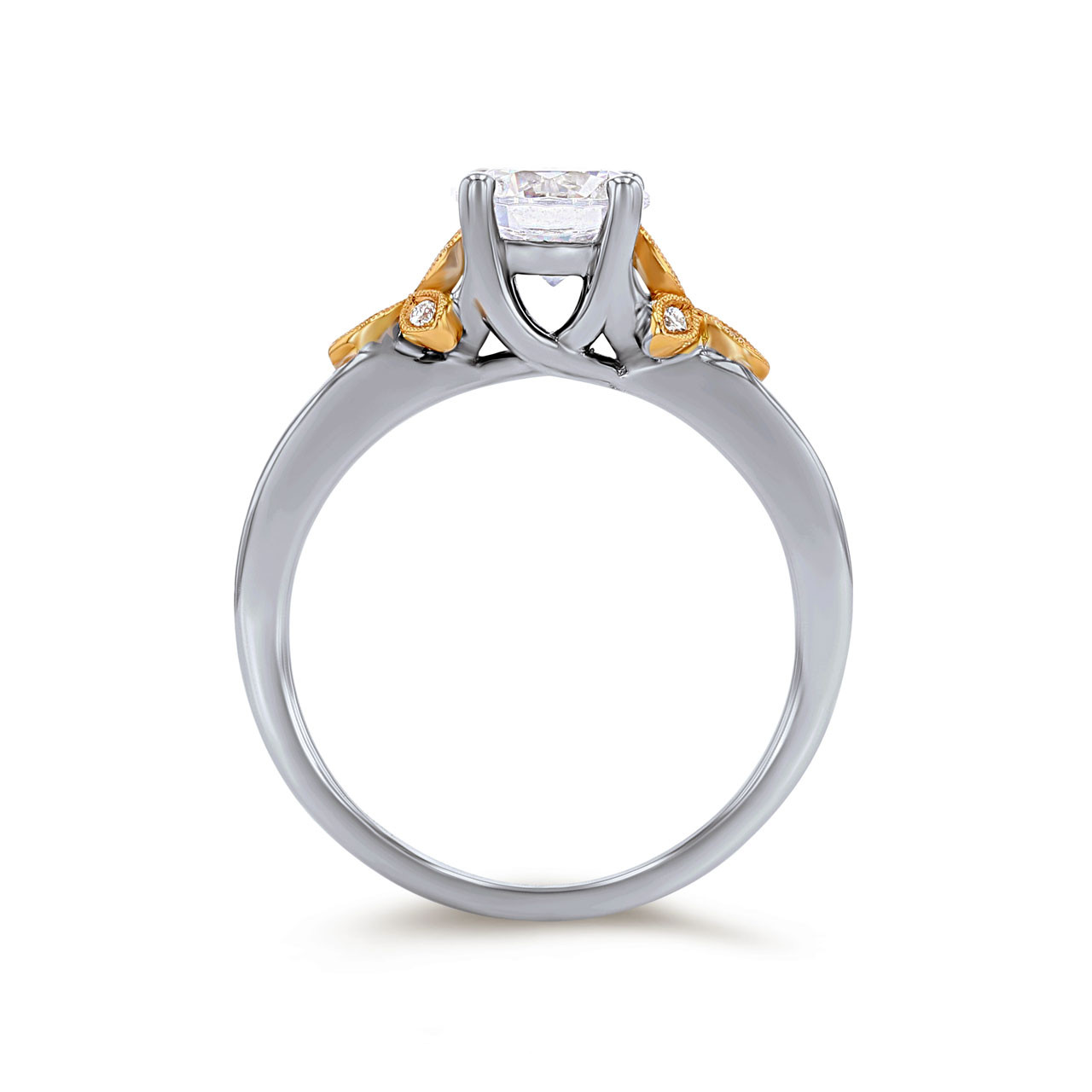 Simon G. Floral Accent Diamond Engagement Setting 2