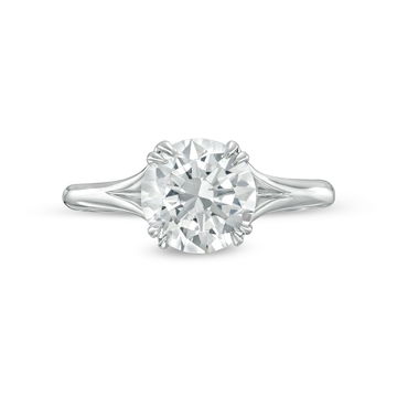 Solitaire Split Engagement Setting by C. Gonshor In Yellow Gold 14K