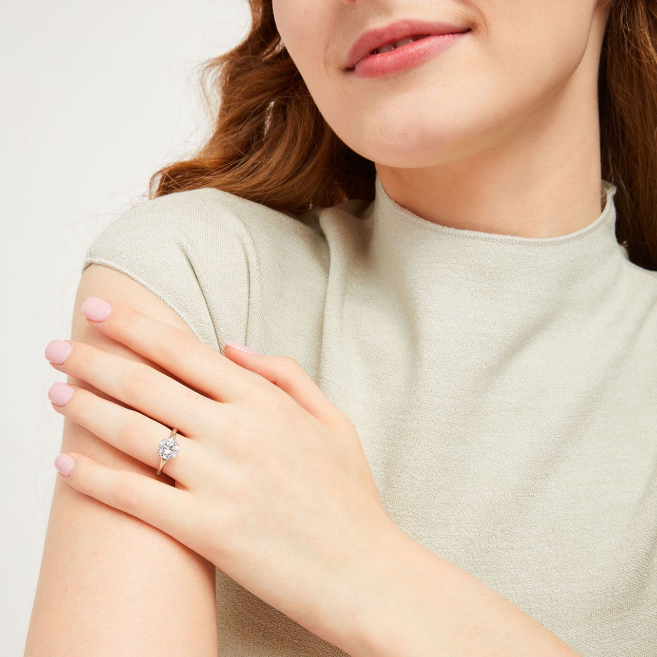 Solitaire Split Engagement Setting by C. Gonshor