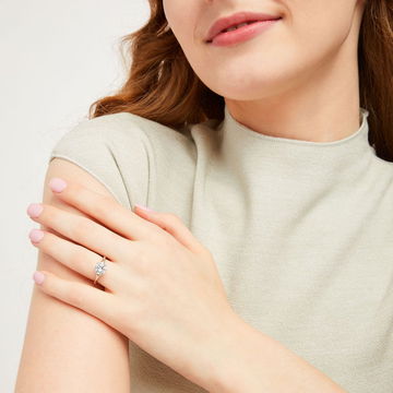 Solitaire Split Engagement Setting by C. Gonshor In Yellow Gold 14K