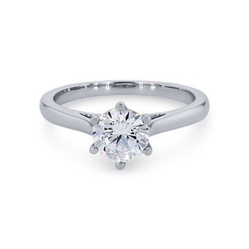 Solitaire Six Prong Cathedral Engagement Setting