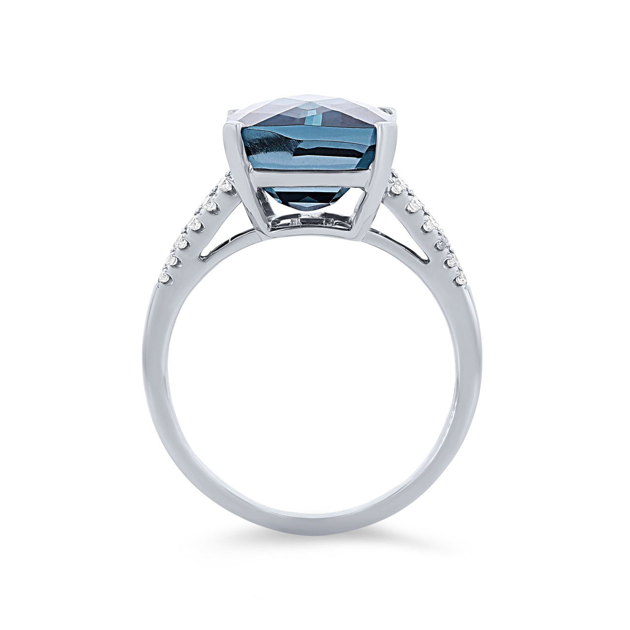 London Blue Topaz and Diamond Ring