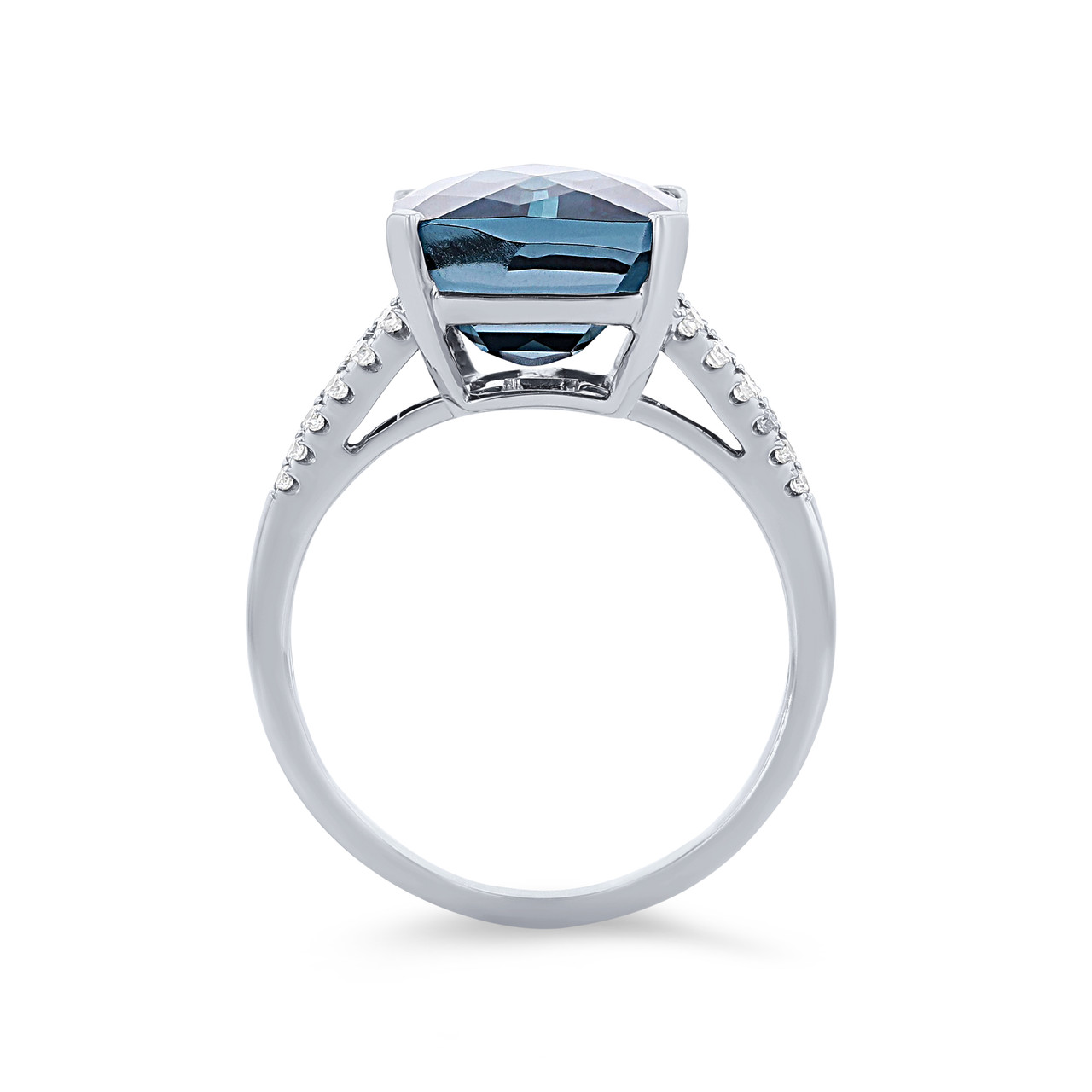 London Blue Topaz and Diamond Ring 2