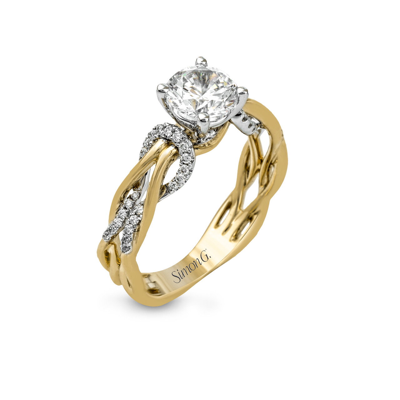 Simon G. Interlocked Diamond Engagement Setting 0