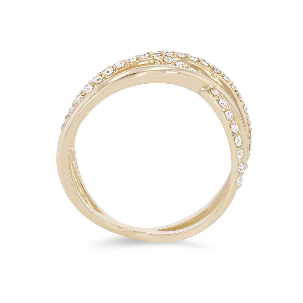 Diamond Double "X" Ring