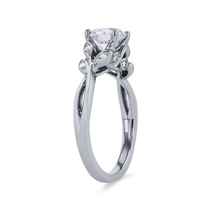 Artcarved Floral Vine Engagement Setting In White Gold 14K