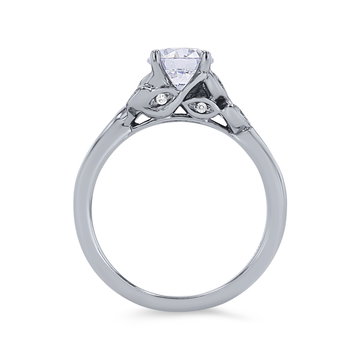 Artcarved Floral Vine Engagement Setting In White Gold 14K