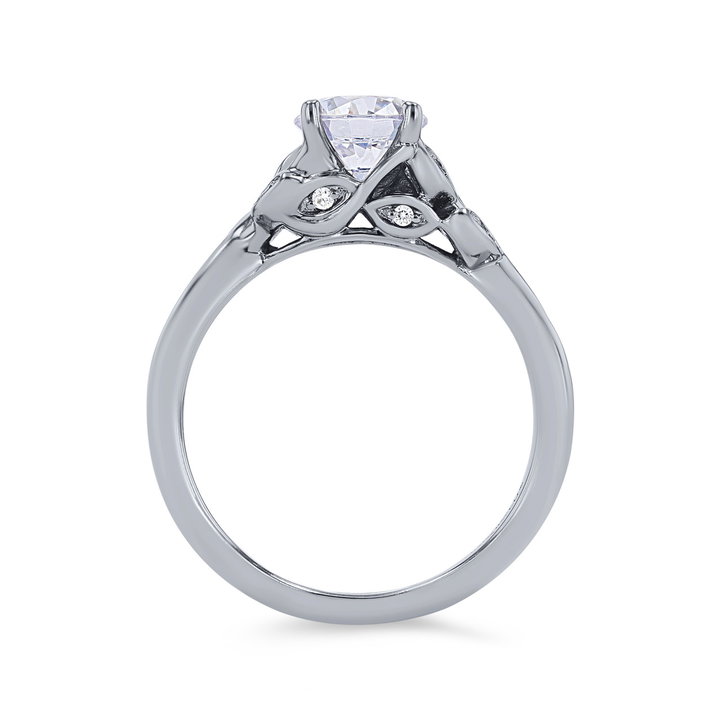 Artcarved Floral Vine Engagement Setting In White Gold 14K