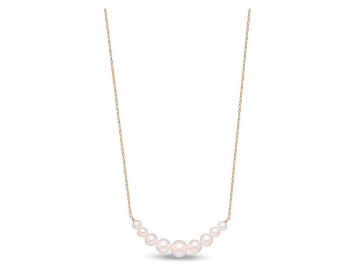 Freshwater Pearl Graduated Necklace In Yellow Gold 14K
