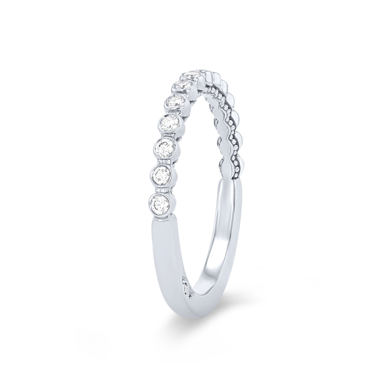 Tacori Sculpted Crescent Bezel Wedding Band 1