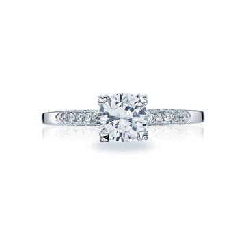 Simply Tacori Diamond Accented Engagement Setting In Platinum