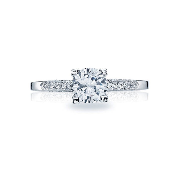 Simply Tacori Diamond Accented Engagement Setting In Platinum