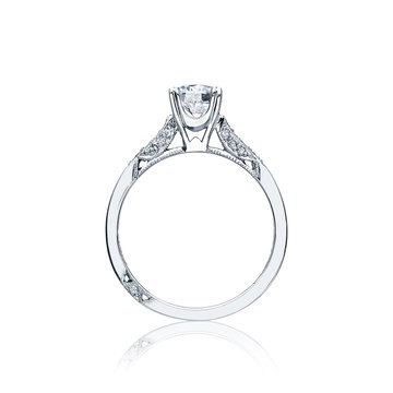 Simply Tacori Diamond Accented Engagement Setting In Platinum