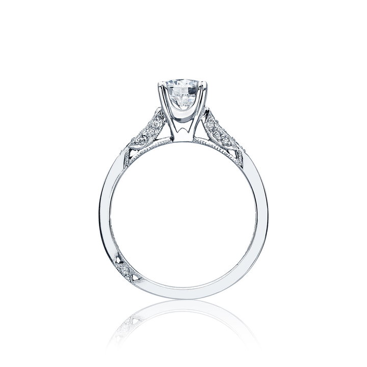 Simply Tacori Diamond Accented Engagement Setting In Platinum