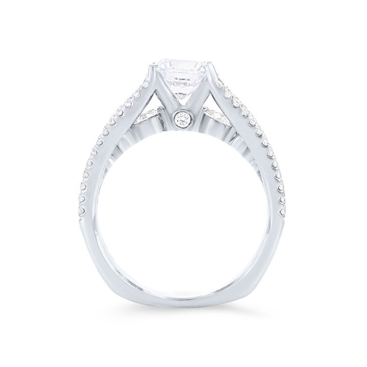 White Gold 18K Simon G. Open Three Row Engagement Setting