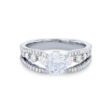 Simon G. Open Three Row Engagement Setting In White Gold 18K