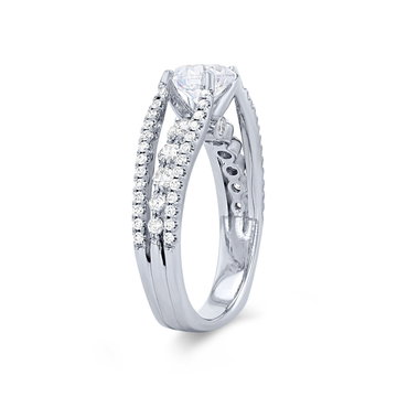 Simon G. Open Three Row Engagement Setting In White Gold 18K
