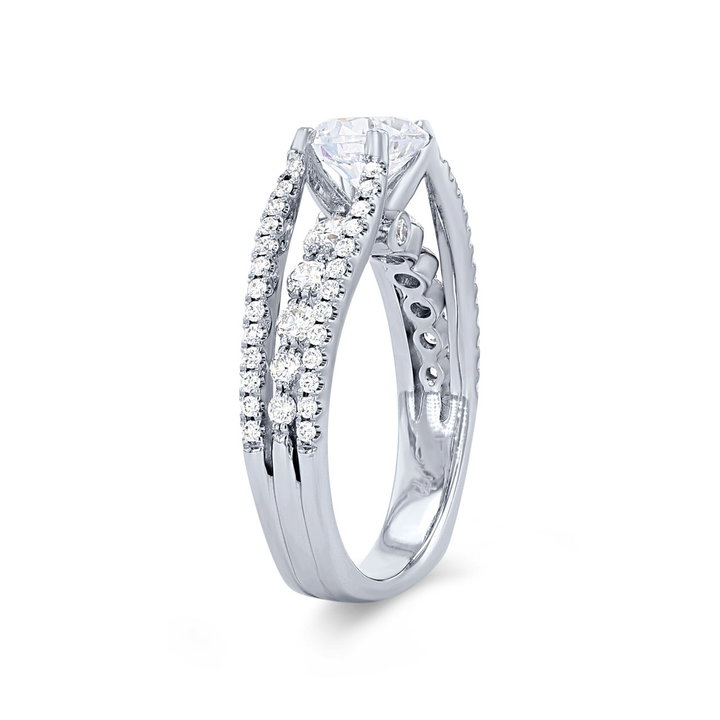 Simon G. Open Three Row Engagement Setting In White Gold 18K