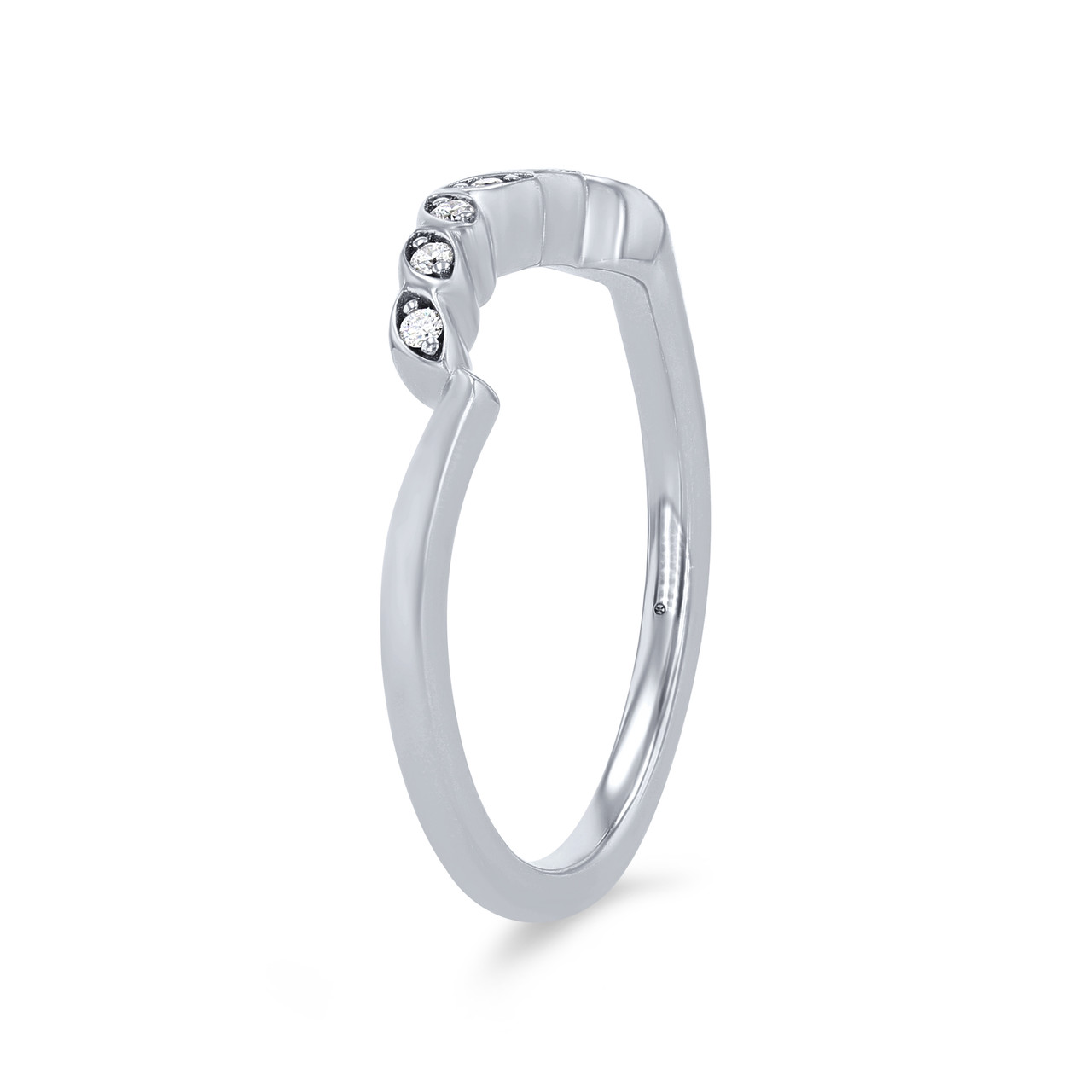 Artcarved Floral Curved Wedding Band