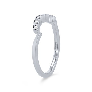Artcarved Floral Curved Wedding Band In Platinum