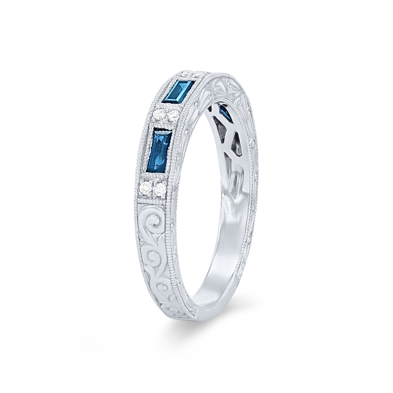 Kirk Kara Charlotte Sapphire and Diamond Wedding Band 1