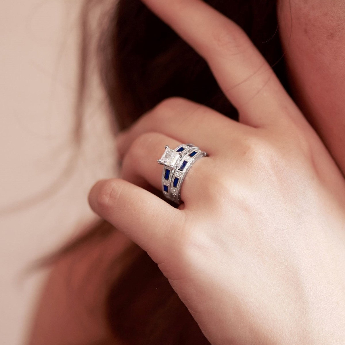 Kirk Kara Charlotte Sapphire and Diamond Wedding Band 3
