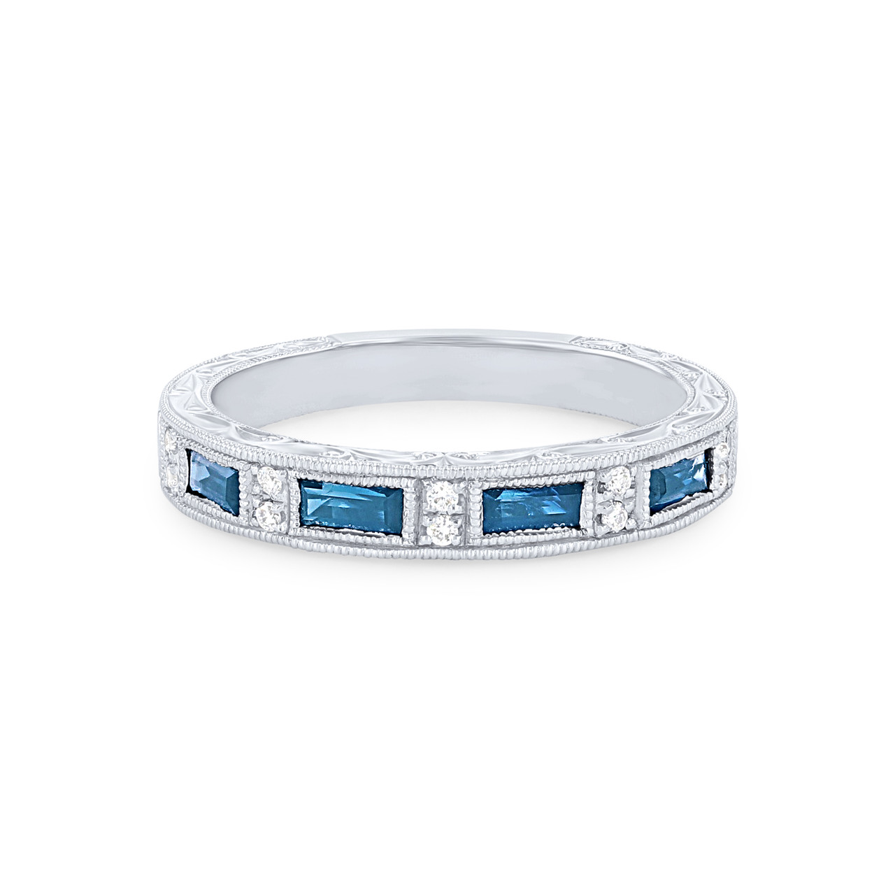 Kirk Kara Charlotte Sapphire and Diamond Wedding Band 0